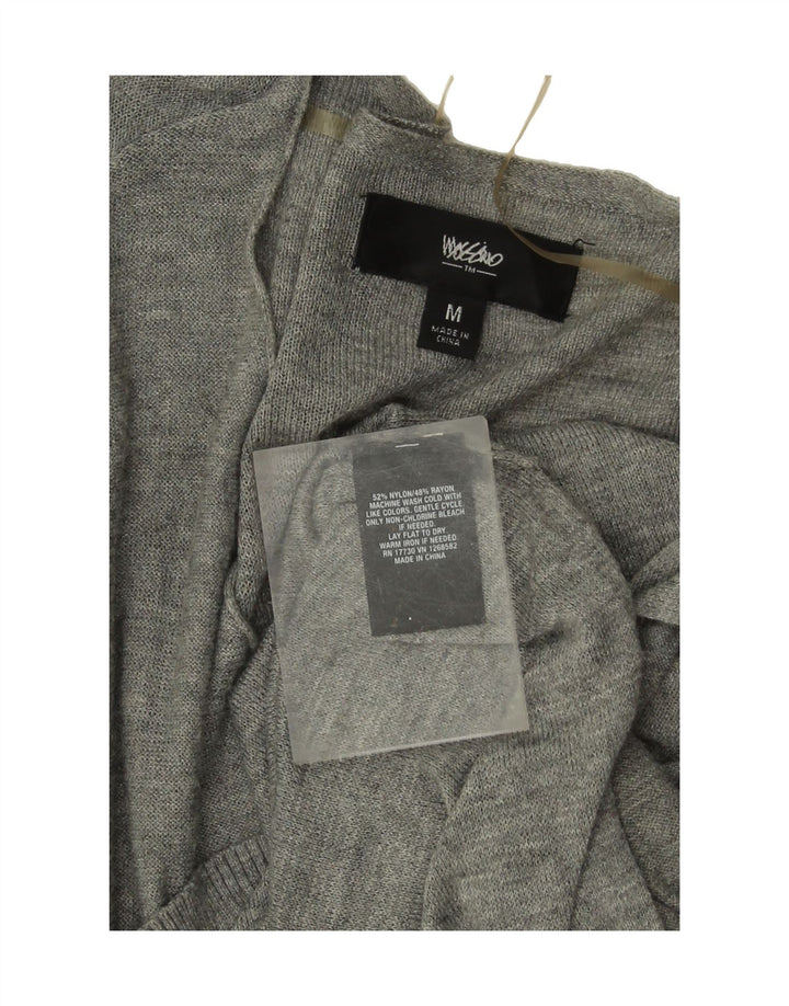 MOSSIMO Womens V-Neck Jumper Sweater UK 14 Medium Grey Nylon Vintage Mossimo and Second-Hand Mossimo from Messina Hembry 