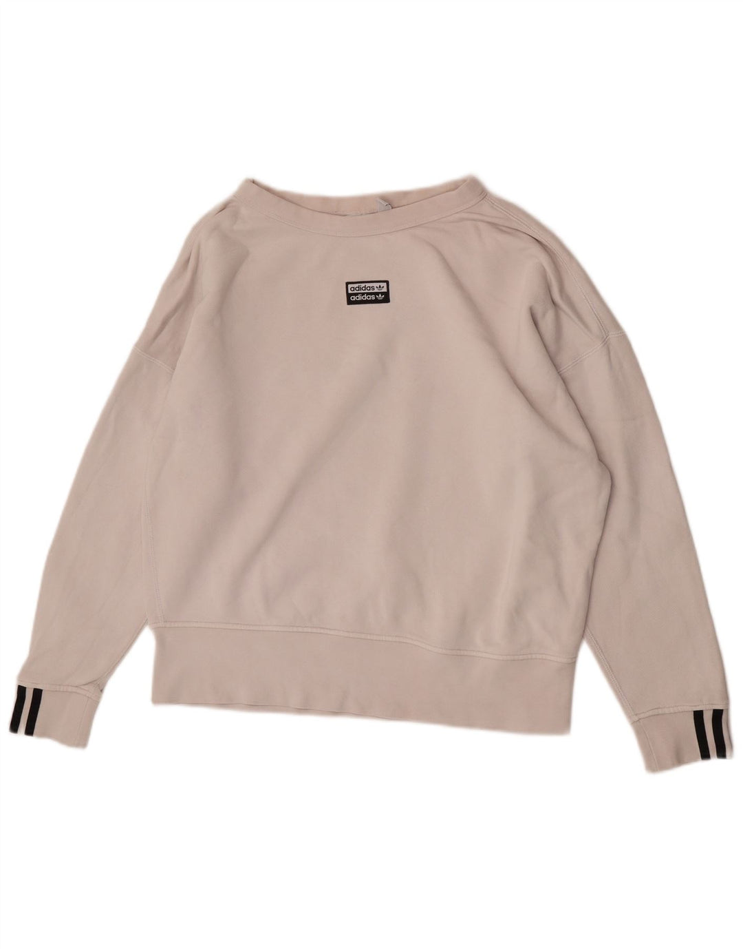 Adidas - Sudadera extragrande para mujer, talla 10, algodón blanco pequeño