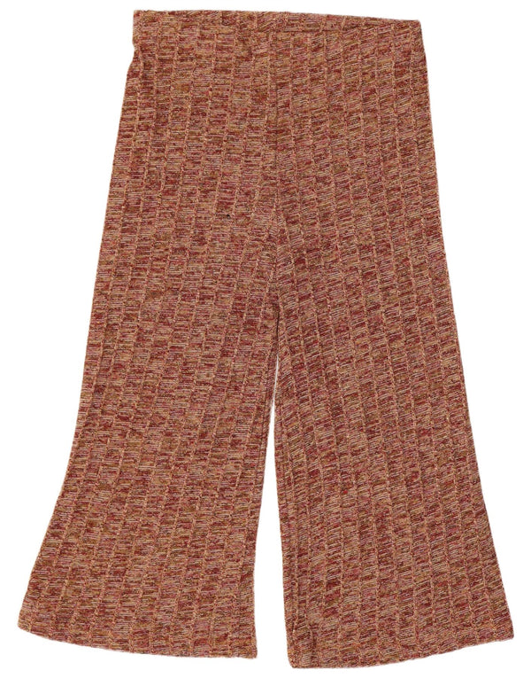 Zara Mujer Capri Chándal Pantalones UK 44 Grande Multicolor Moteado