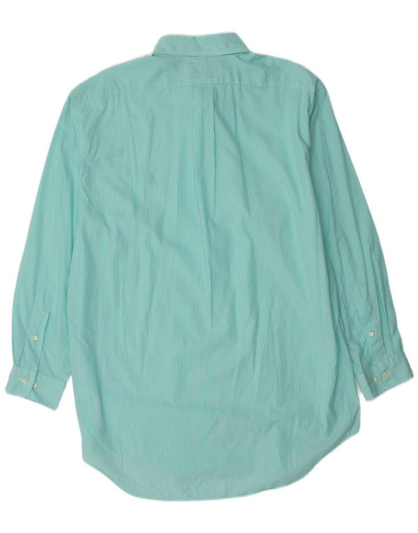 Ralph Lauren - Camisa Yarmouth para hombre, talla 16, algodón a rayas verdes grandes