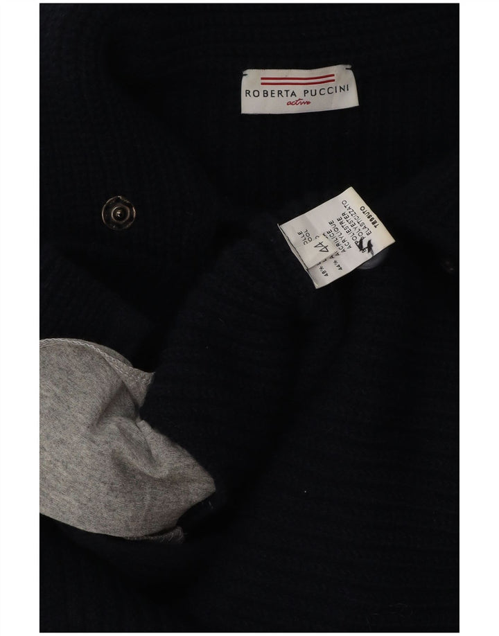 ROBERTA PUCCINI Cárdigan Mujer IT 44 Lana Azul Marino Medio