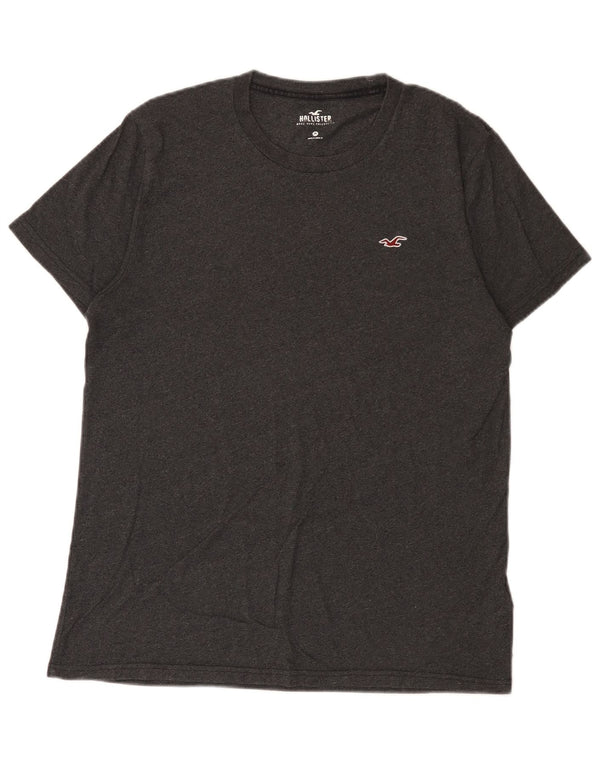 Camiseta Hollister Hombre Top Algodón Gris Medio