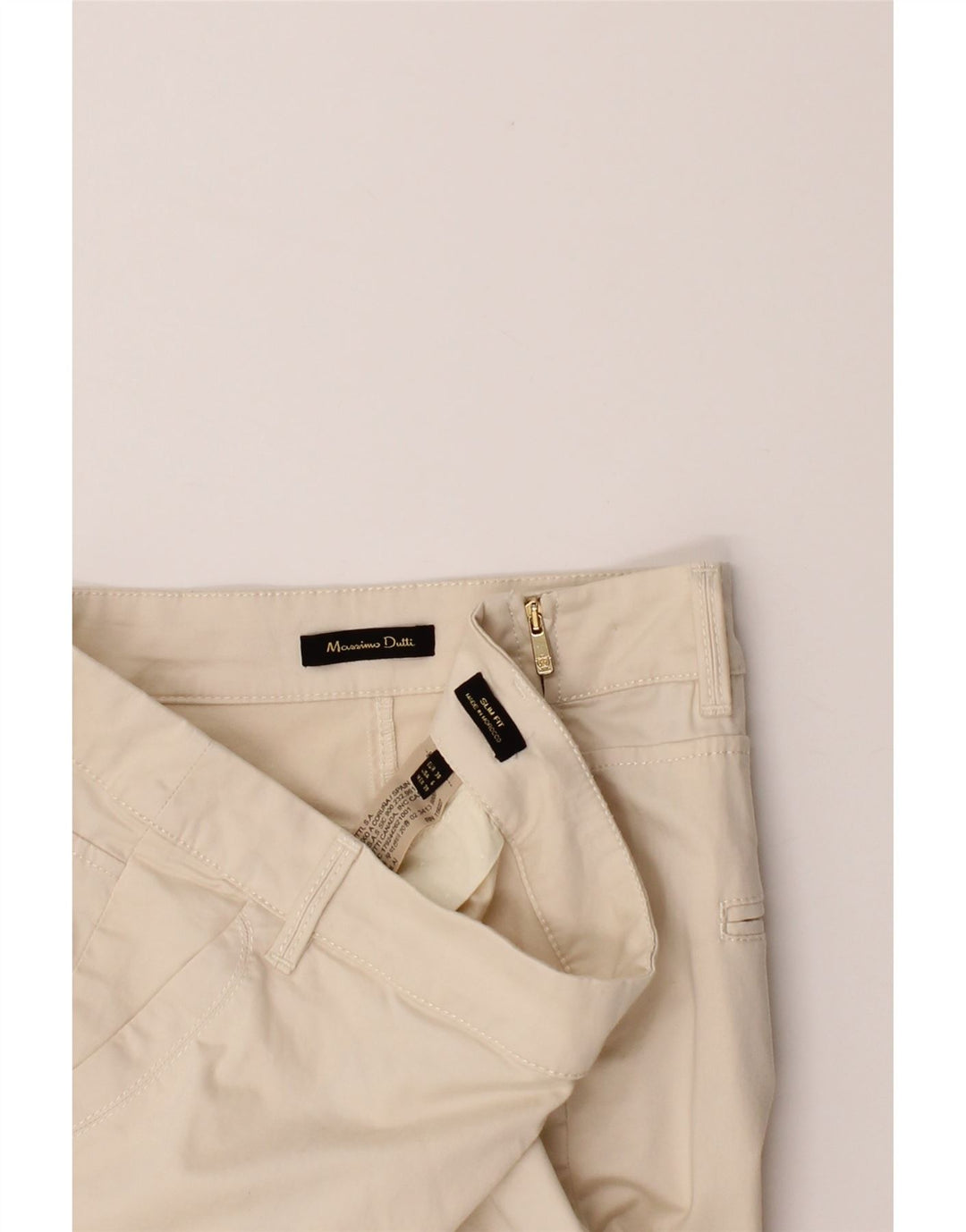 MASSIMO DUTTI Womens Chino Trousers EU 38 Medium W28 L31 Off White Vintage Massimo Dutti and Second-Hand Massimo Dutti from Messina Hembry 