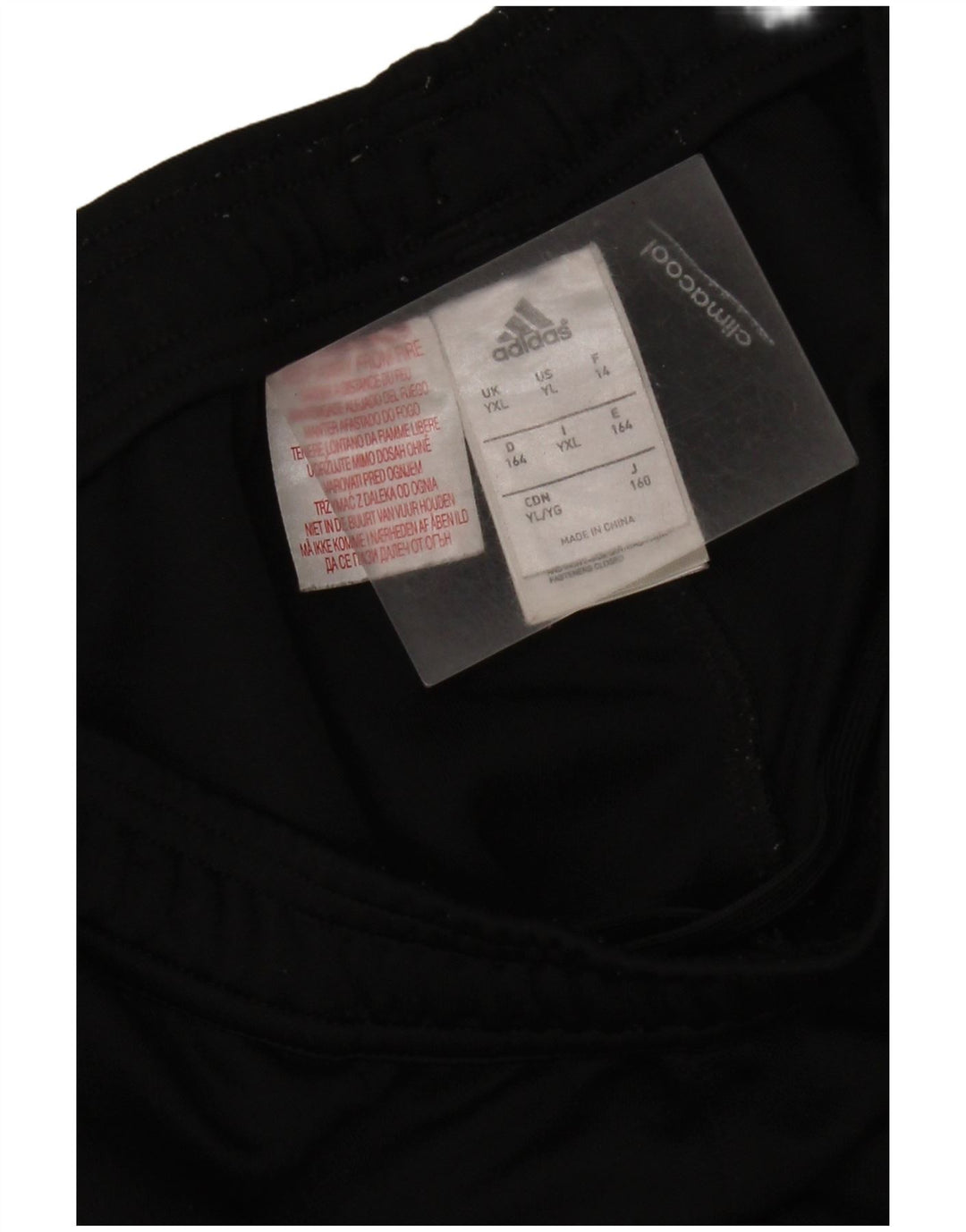 Adidas Chicos Climacool Chándal Pantalones 13-14 Años XL Negro Poliéster