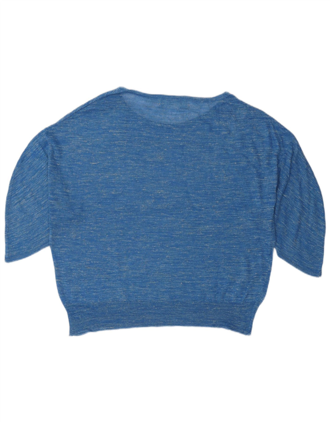 ZARA Jersey Suelto con Cuello Barco para Mujer UK 44 Azul Medio