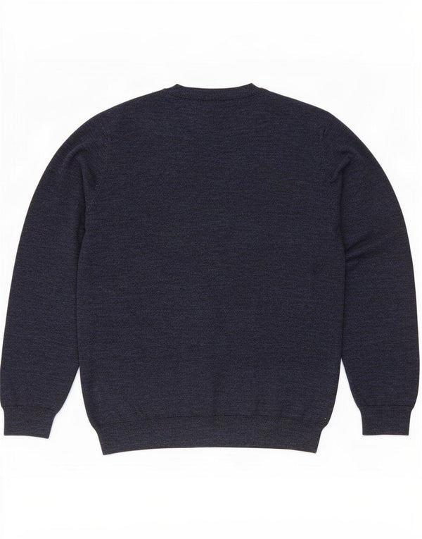 M&Co Hombre Jersey De Cuello Redondo Jersey XL Azul Marino Algodón