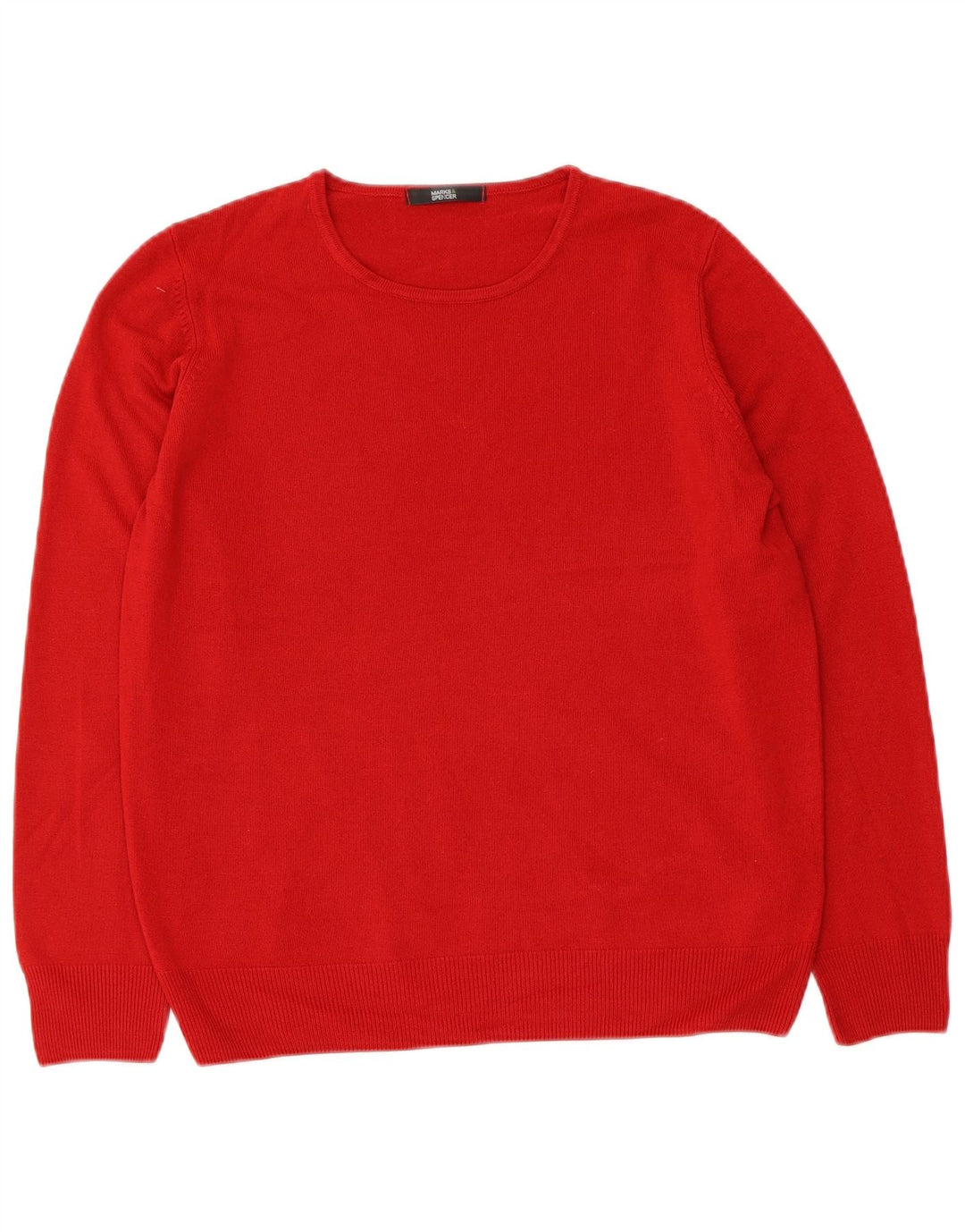 Marks & Spencer Suéter tipo jersey con cuello redondo para mujer UK 40 Acrílico rojo mediano