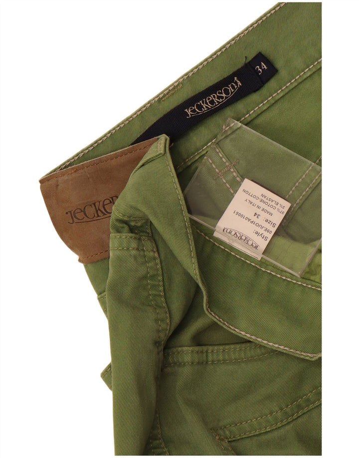 Jeckerson Jeans ajustados para hombre W34 L34 Algodón verde
