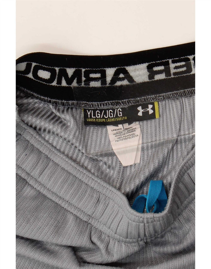 Under Armour Pantalones cortos deportivos para niños 11-12 años Grande Gris Colorblock Poliéster