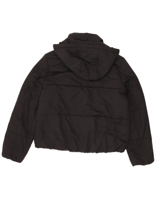 Marks & Spencer Chaqueta acolchada con capucha para mujer UK 40 Mediana Poliéster negro