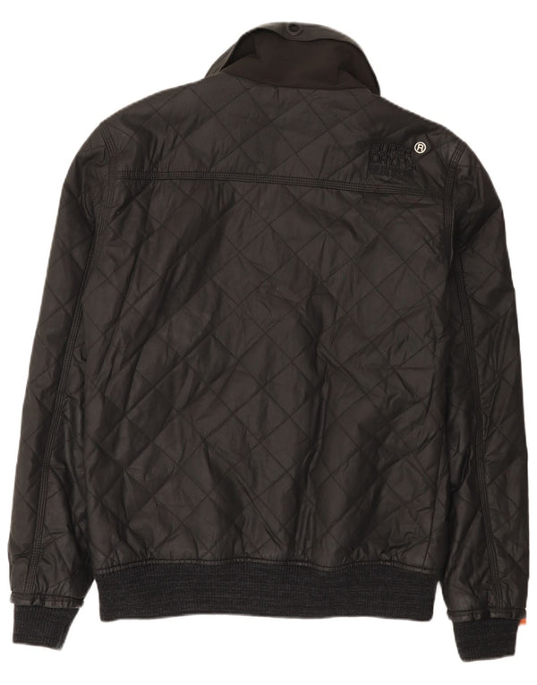 Superdry Chaqueta Bomber Acolchada Para Hombre UK 40 Large Nylon Negro