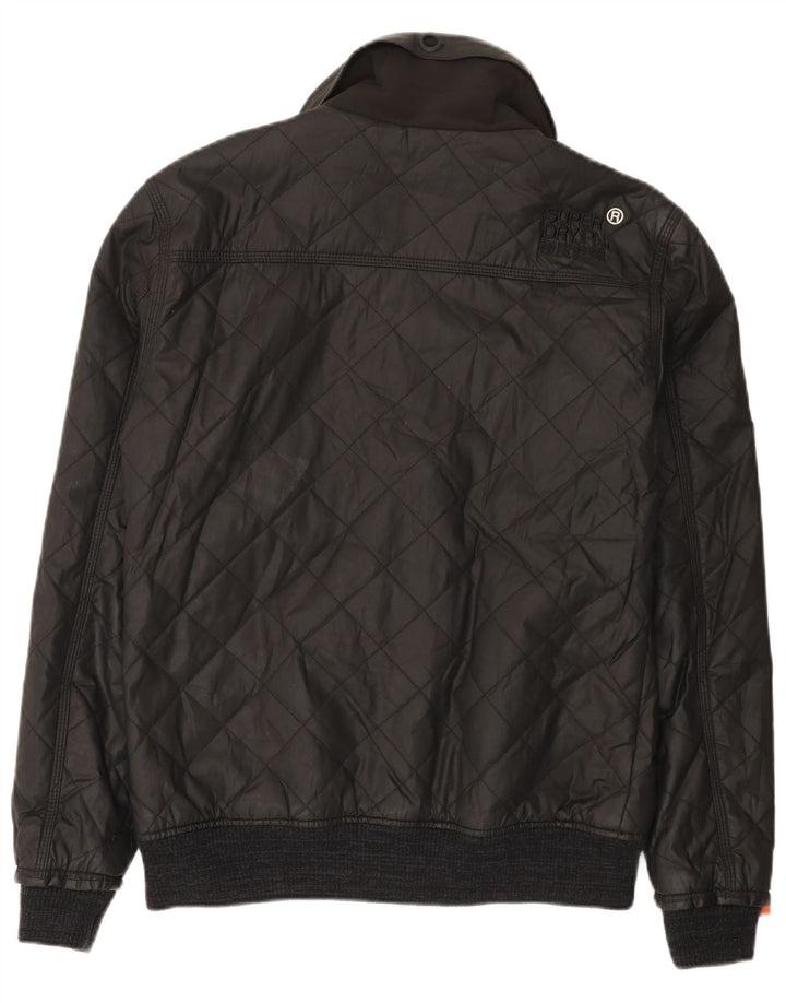 Superdry Chaqueta Bomber Acolchada Para Hombre UK 40 Large Nylon Negro