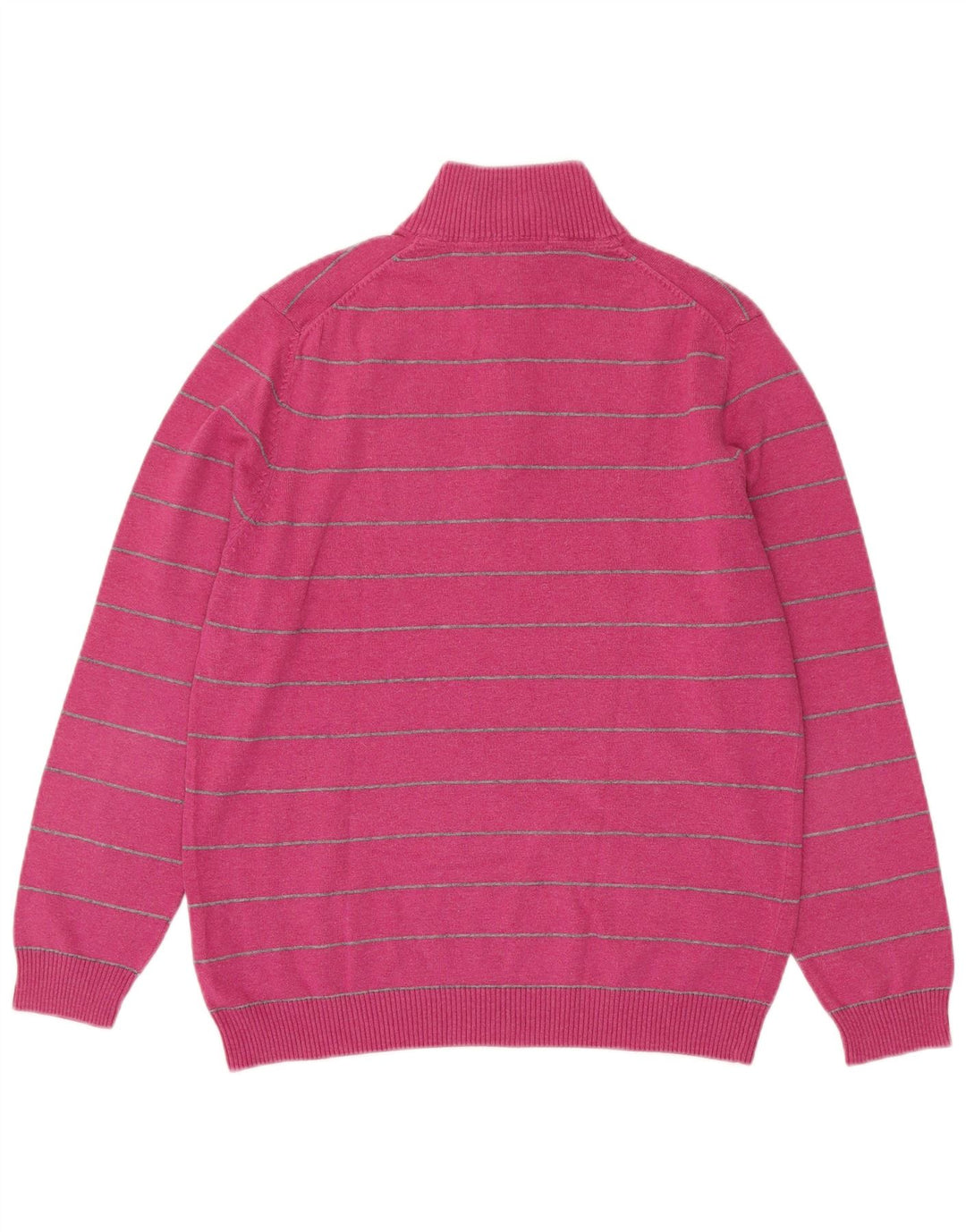 Massimo Dutti Jersey Mujer con Cremallera y Cuello EU 38 Mediano Rosa Rayas