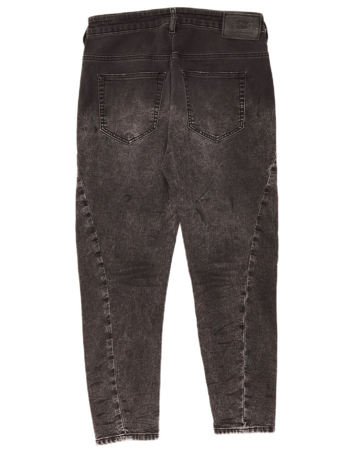 DIESEL Vaqueros Crop Tapered Mujer W25 L24 Algodón Gris