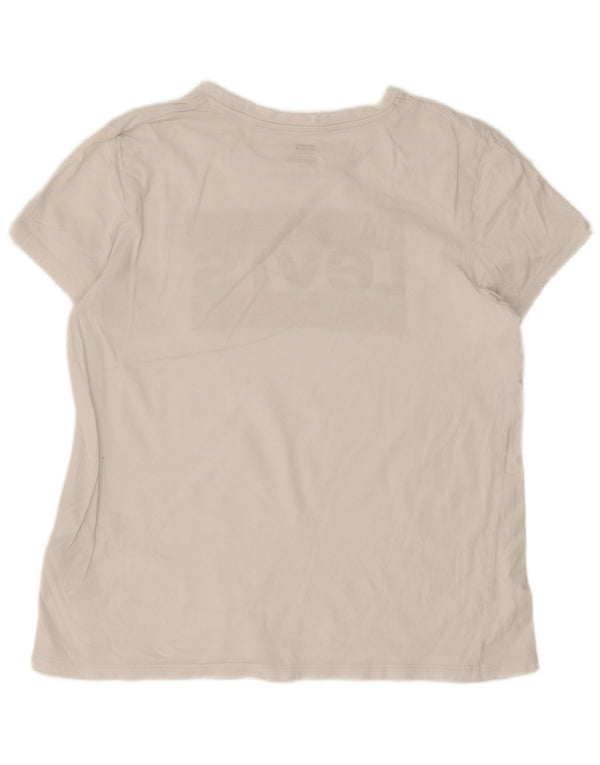 Levi's Camiseta gráfica para mujer Top UK 46 Large White Cotton