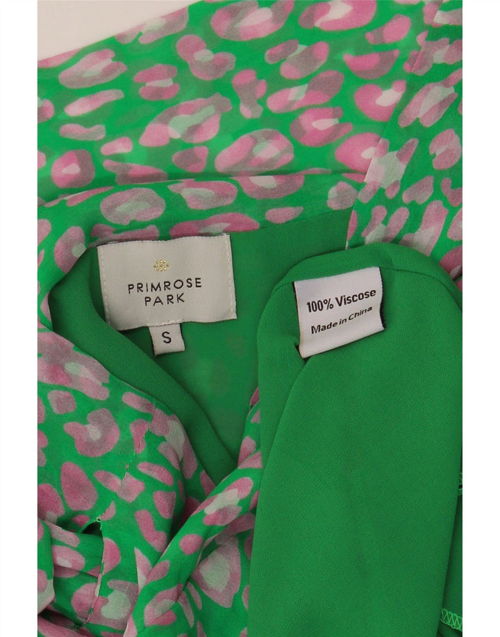 VINTAGE Falda cruzada para mujer pequeña W33 Viscosa moteada verde