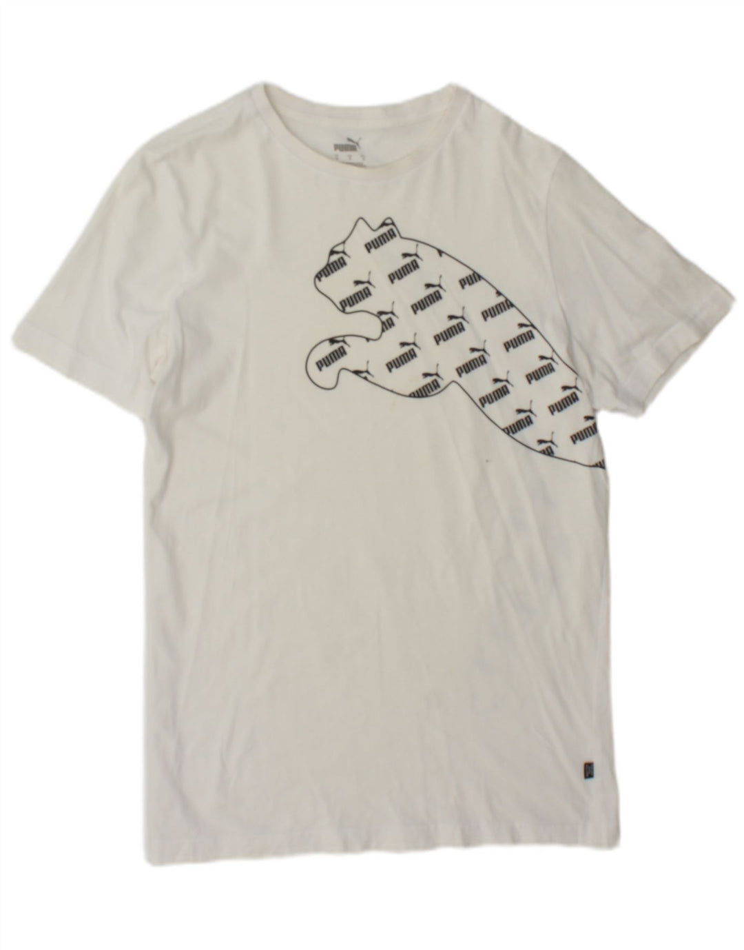 Puma - Camiseta gráfica para hombre, talla pequeña, color blanco