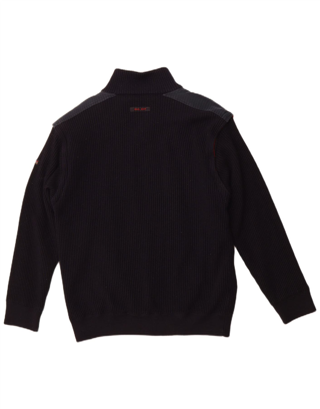 SAIL EXP Suéter tipo cárdigan náutico para hombre 4XL Azul marino