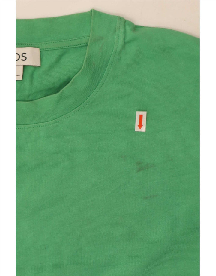 Cos Top Mujer Manga Larga UK 14 Algodón Verde Medio