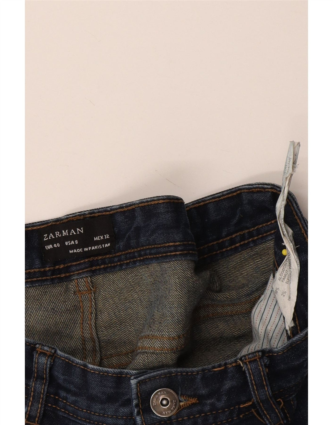 Zara Mens Slim Jeans EU 40 Medium W32 L29 Azul Marino Algodón