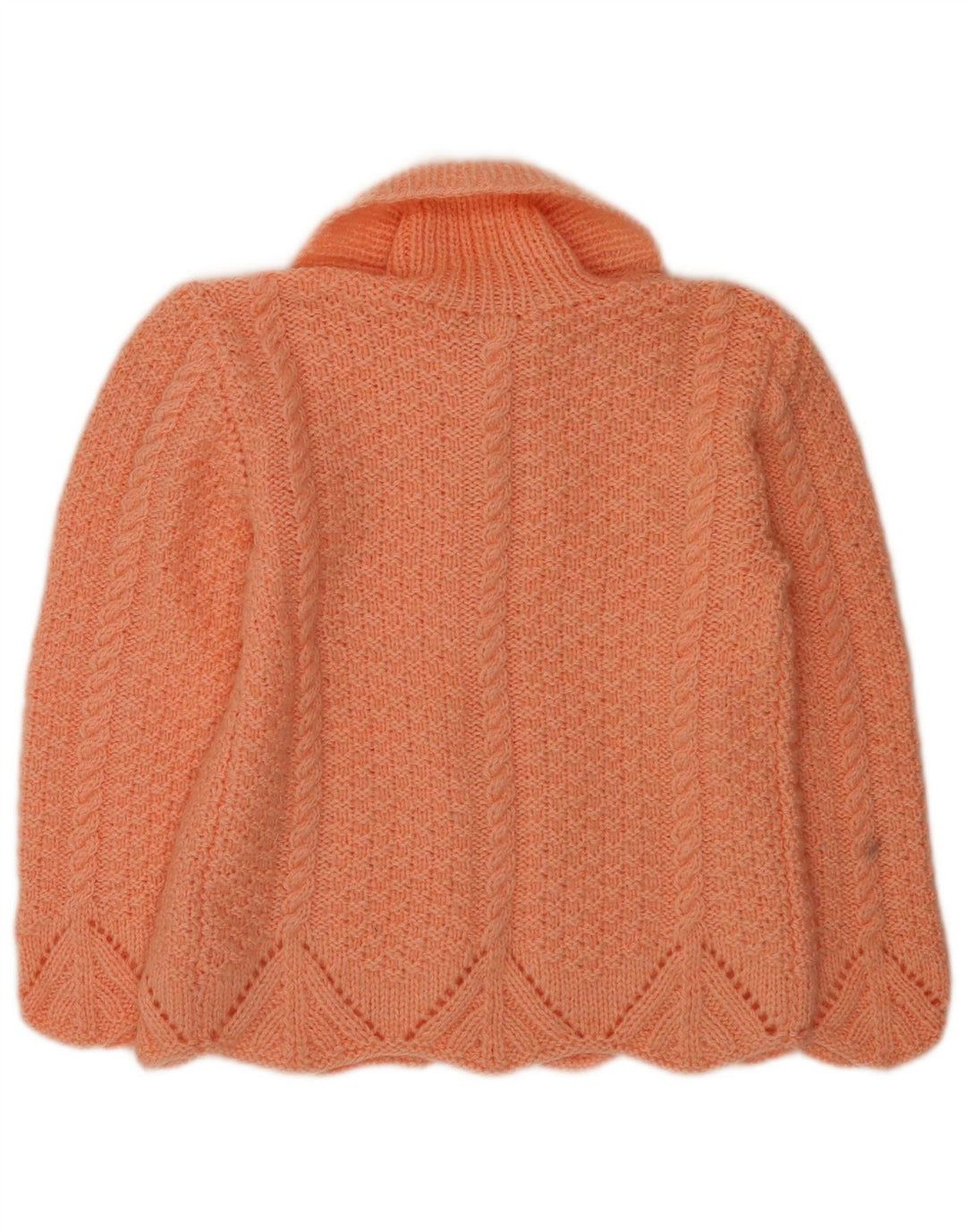 Vintage mujer Cardigan suéter Reino Unido 14 naranja medio