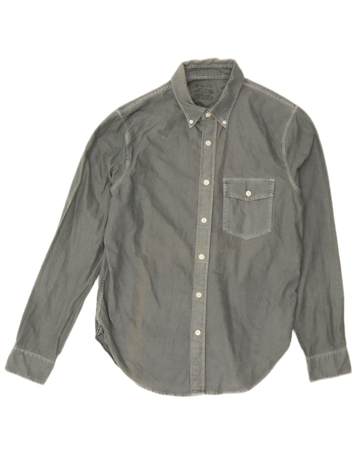 ABERCROMBIE & FITCH Camisa Hombre Algodón Gris Medio