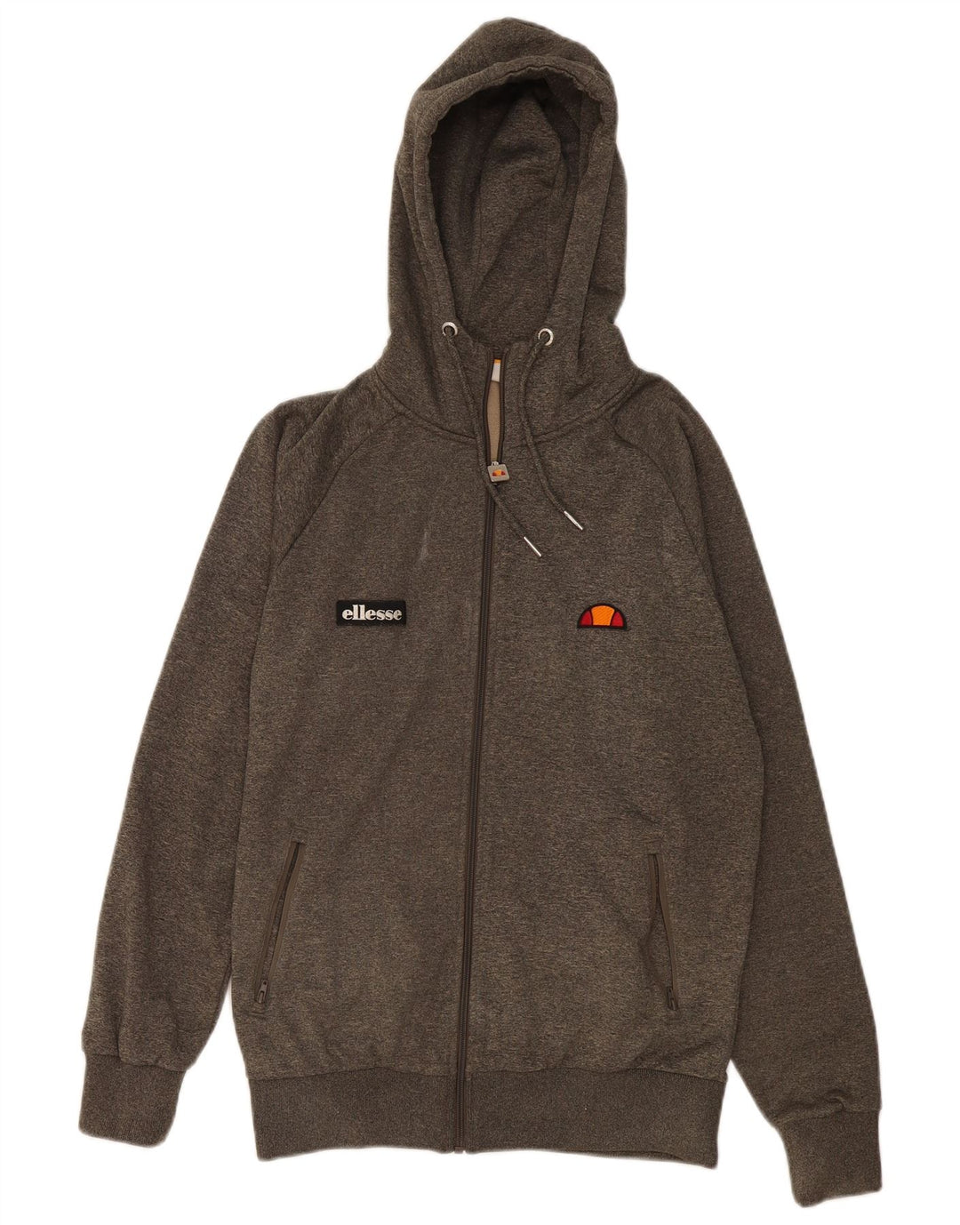 Ellesse Sudadera con capucha y cremallera gráfica para hombre Poliéster caqui medio