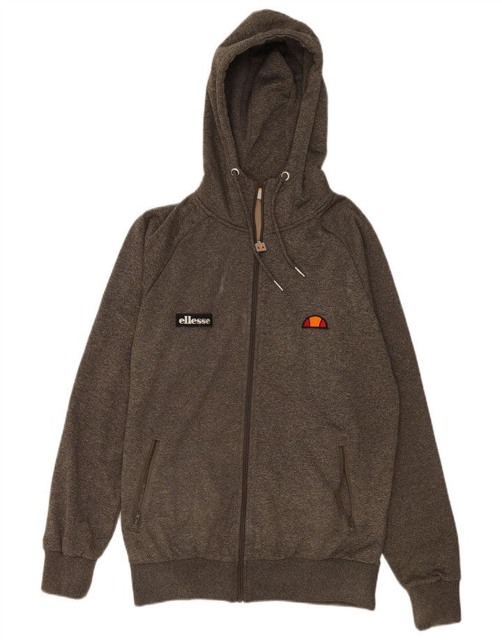 Ellesse Sudadera con capucha y cremallera gráfica para hombre Poliéster caqui medio