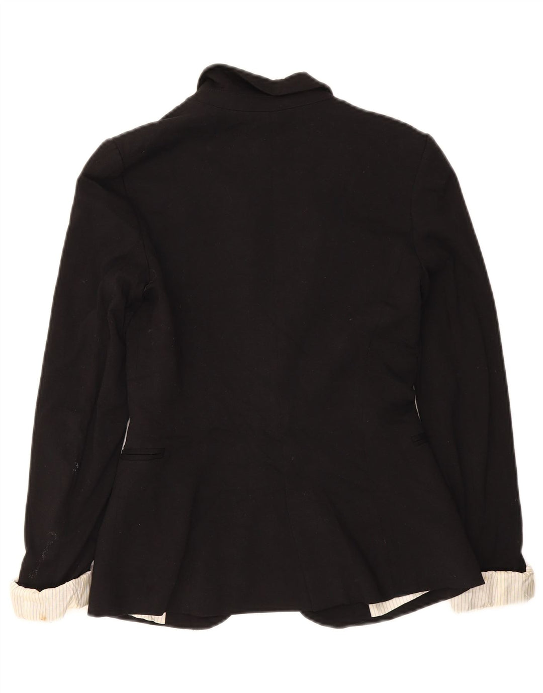 Zara Mujer Chaqueta Blazer De 1 Botón UK 6 XS Viscosa Negra