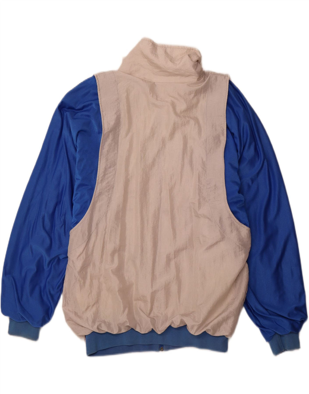 VINTAGE Chaqueta superior de chándal de corte holgado para hombre IT 50 Bloque de color gris medio