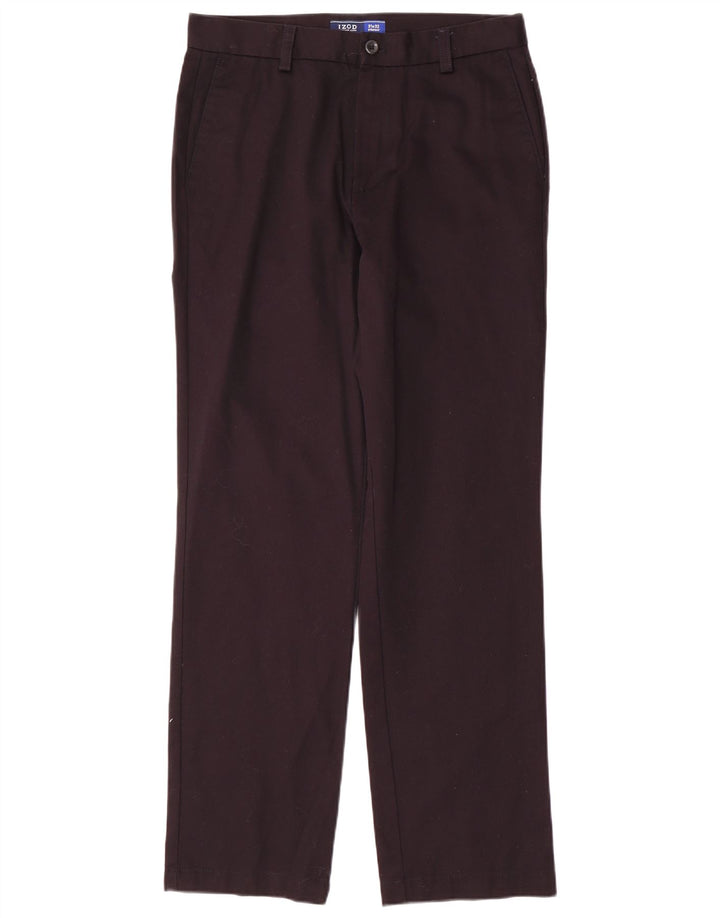 IZOD Pantalón chino recto para hombre W31 L32 Algodón azul marino