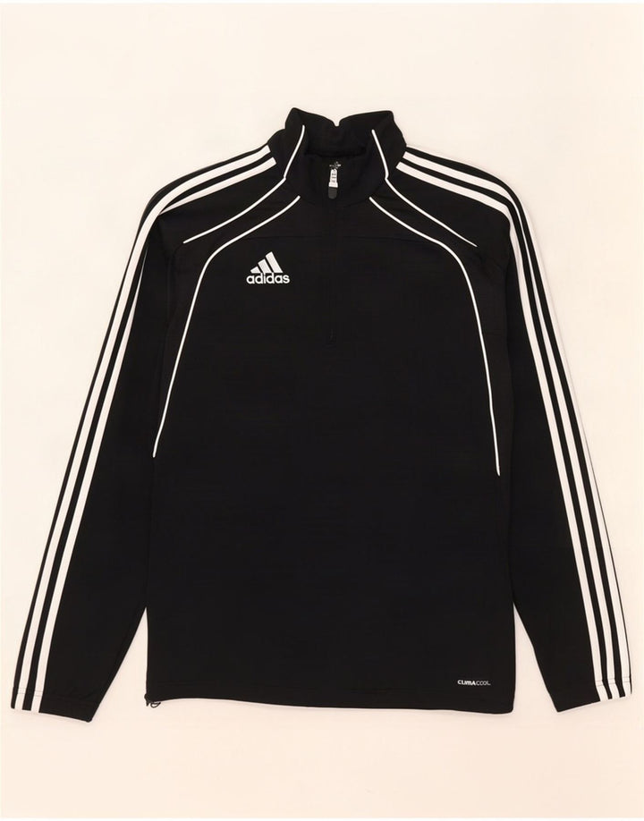 Adidas Mens Climacool Zip Neck Jersey Chándal Top UK 38/40 Mediano Negro