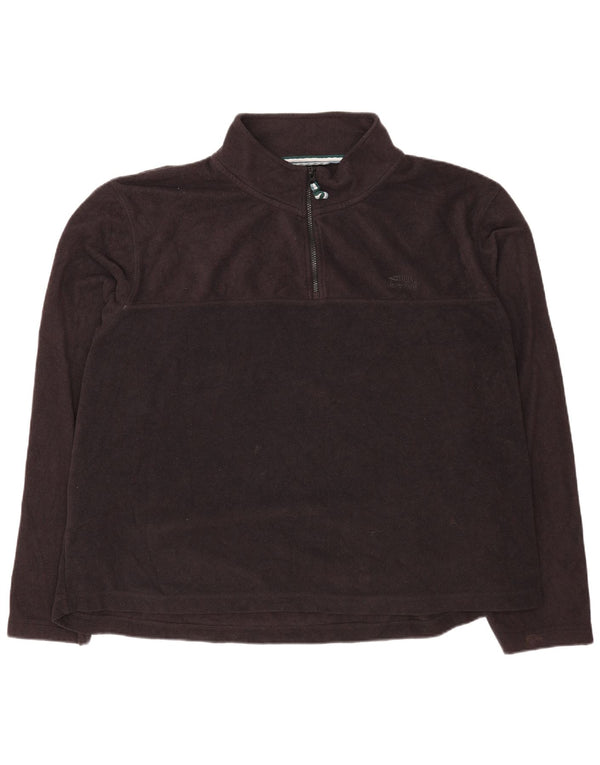 Weird Fish Sudadera con cuello y cremallera para hombre, talla 5XL, poliéster negro
