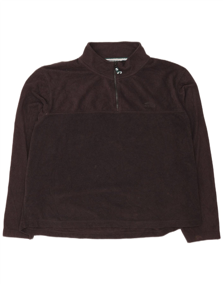 Weird Fish Sudadera con cuello y cremallera para hombre, talla 5XL, poliéster negro