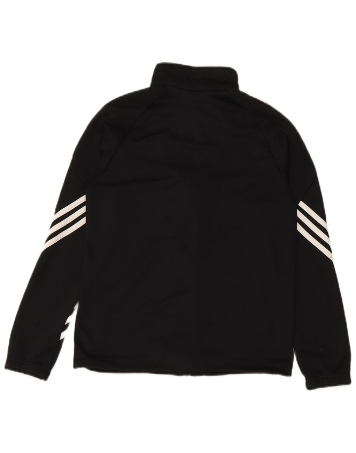 ADIDAS Chicos Climalite Chándal Top Chaqueta 11-12 Años Negro Poliéster