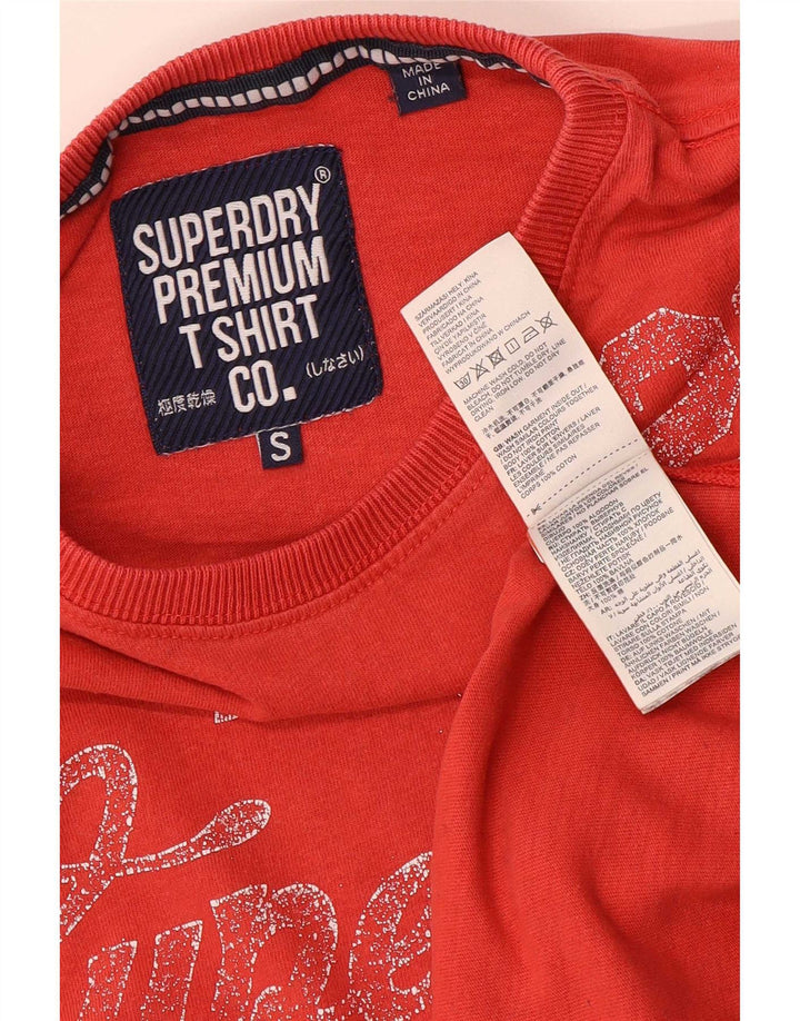Superdry Camiseta Gráfica Para Hombre Top Pequeño De Algodón Rojo
