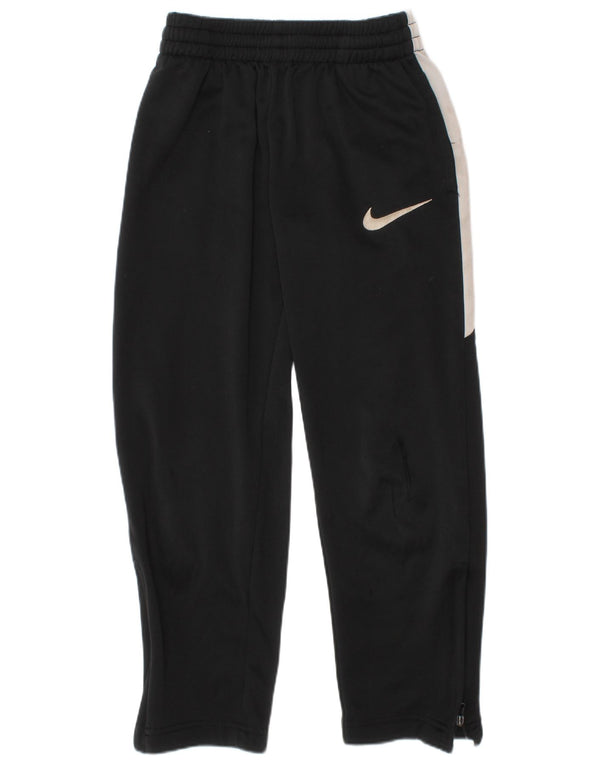 Nike Pantalones de chándal para niños 6-7 años Grande Negro Colorblock Poliéster