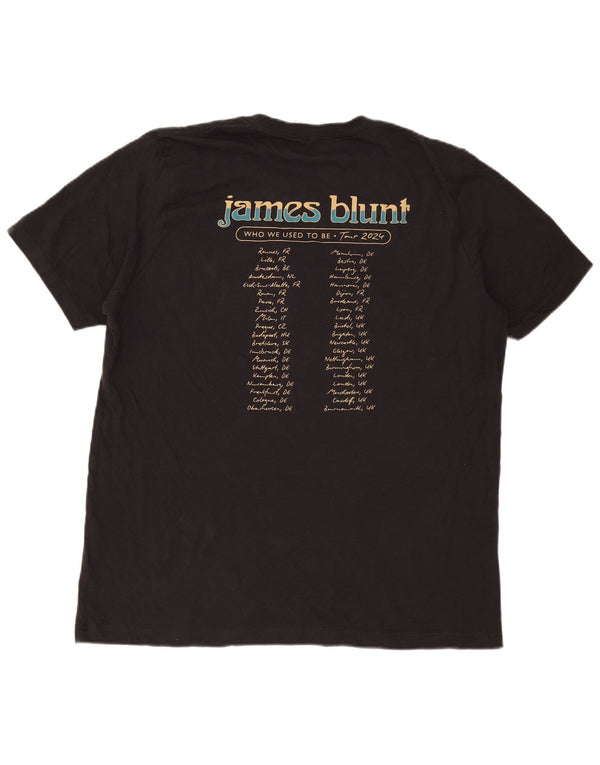 Bella Canvas Camiseta gráfica James Blunt para hombre Top XL Algodón negro Música