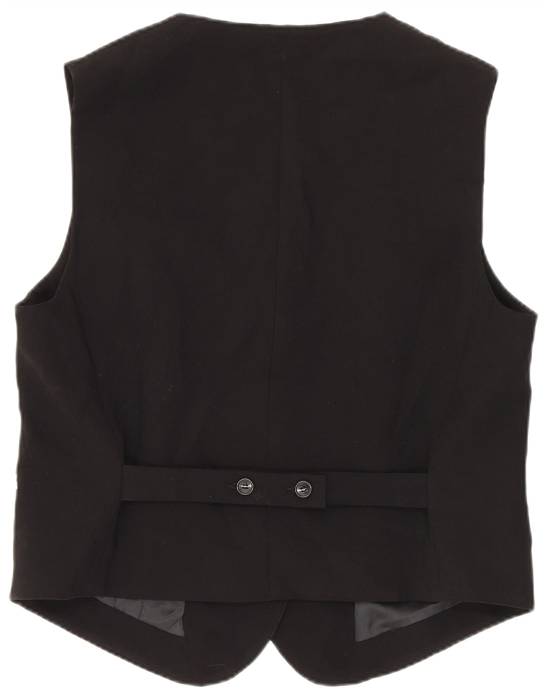 Zara Mujer Chaleco UK 44 Grande Poliéster Negro