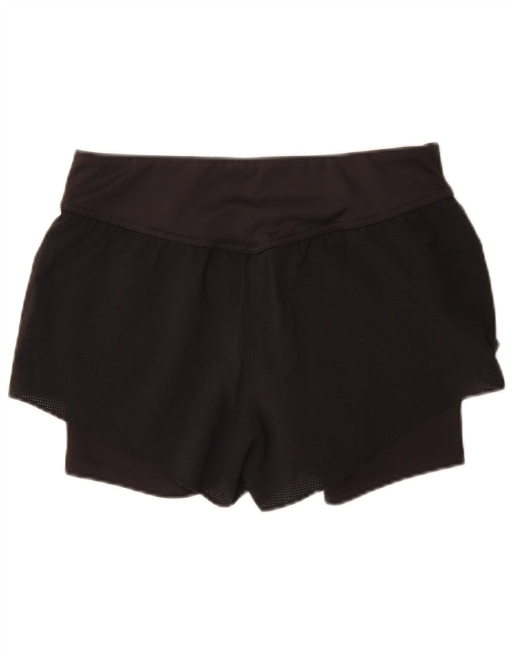 Reebok Pantalones cortos deportivos gráficos para mujer UK 12/14 Mediano Negro Poliéster