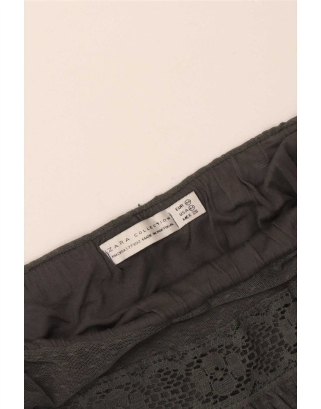 Zara Mujer Falda Plisada Mediana W28 Gris Rayas