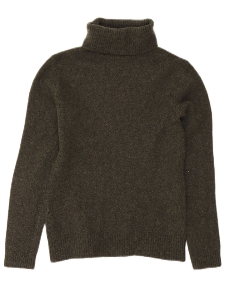 Massimo Dutti Jersey de cuello vuelto para mujer UK 44 Large Lana verde