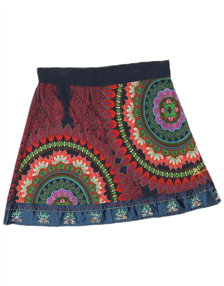 Desigual Minifalda gráfica para mujer Grande W32 Algodón geométrico multicolor