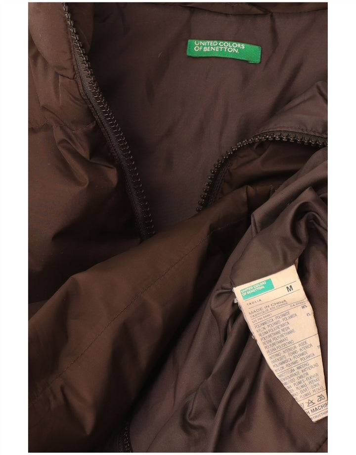 Benetton Chaqueta Acolchada Hombre ES 38 Marrón Medio Poliamida