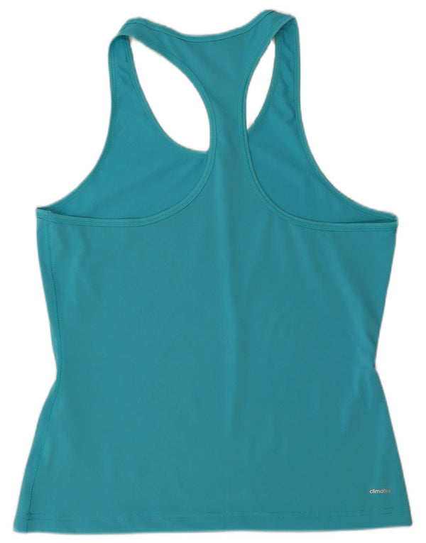 Adidas Mujer Climalite Chaleco Top UK 12/14 Medio Azul Poliéster