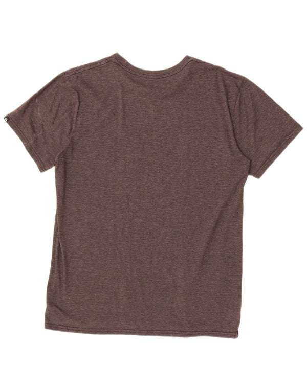 Quiksilver Camiseta con gráfico de ajuste moderno para hombre Top de algodón gris medio