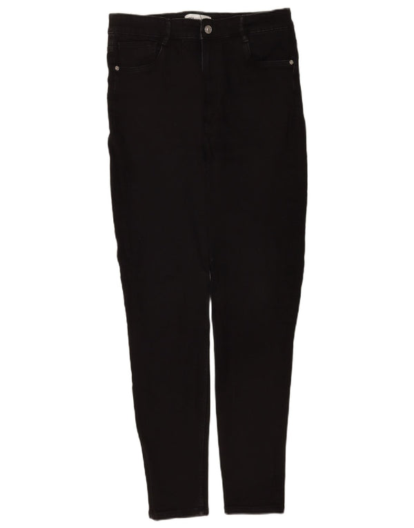 Zara Vaqueros pitillo para mujer EU 42 Large W32 L28 Algodón negro