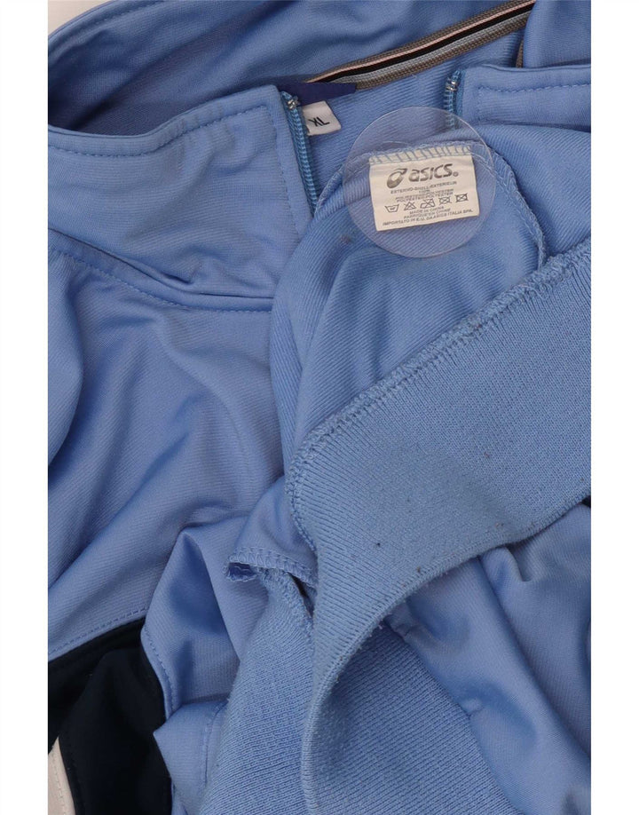 Asics Hombre Chándal Top Jacket XL Azul Colorblock Poliéster