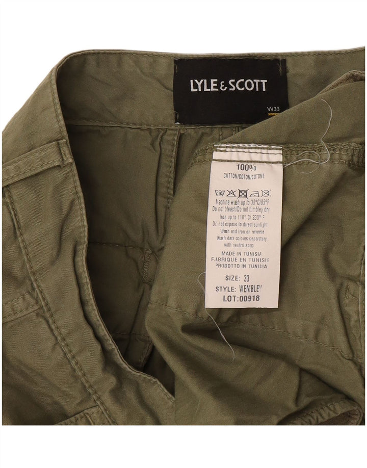 Pantalones cortos tipo cargo Lyle & Scott para hombre W33 Algodón caqui mediano
