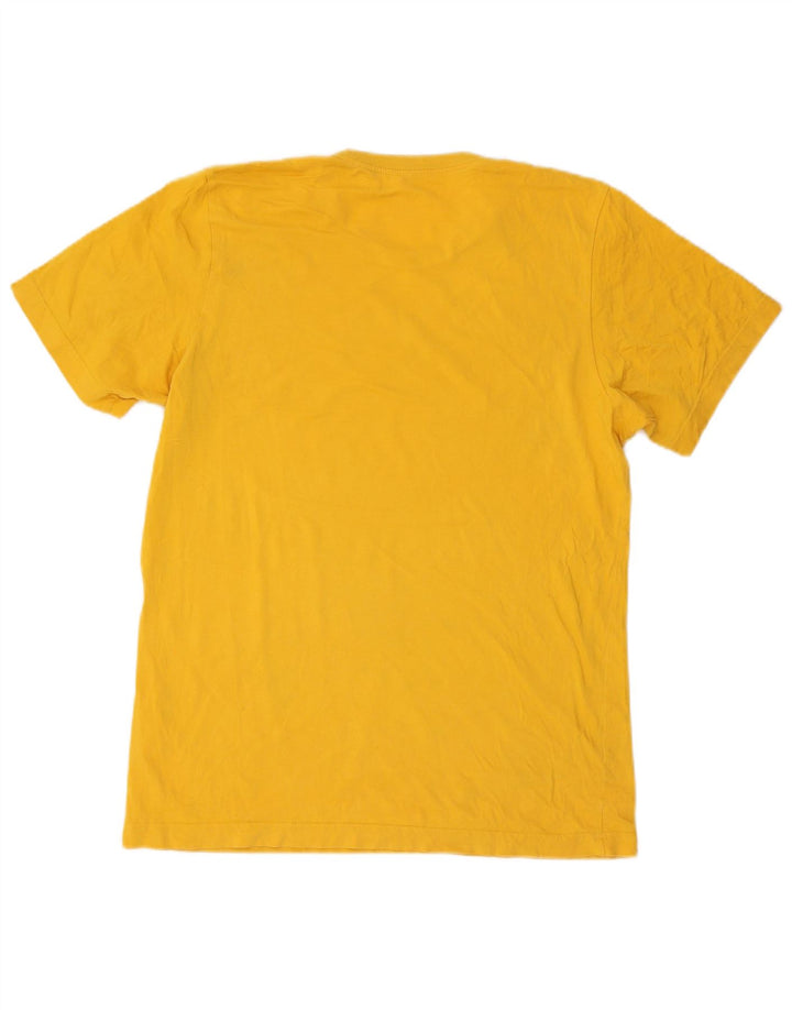 Adidas Hombre Camiseta Gráfica Top Algodón Amarillo Medio